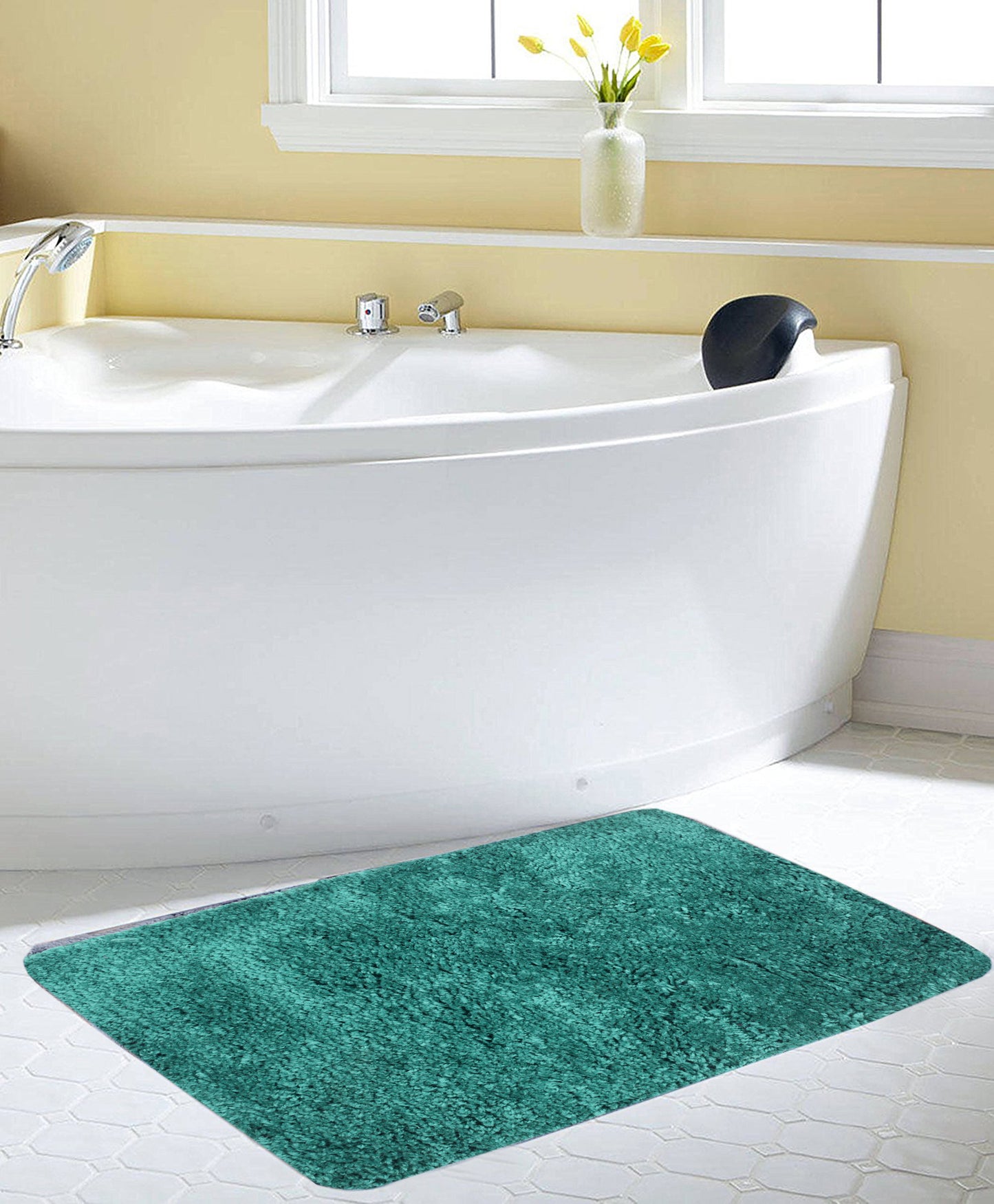 APNI FACTORY Microfiber Doormats for Home Use by Krishna Handloom(40x60,SEA Green)(2 Piece) Super Absorbent/Anti-Skid Mats for Bathroom/Bedroom/Door Mat/Kitchen/Floor Mat