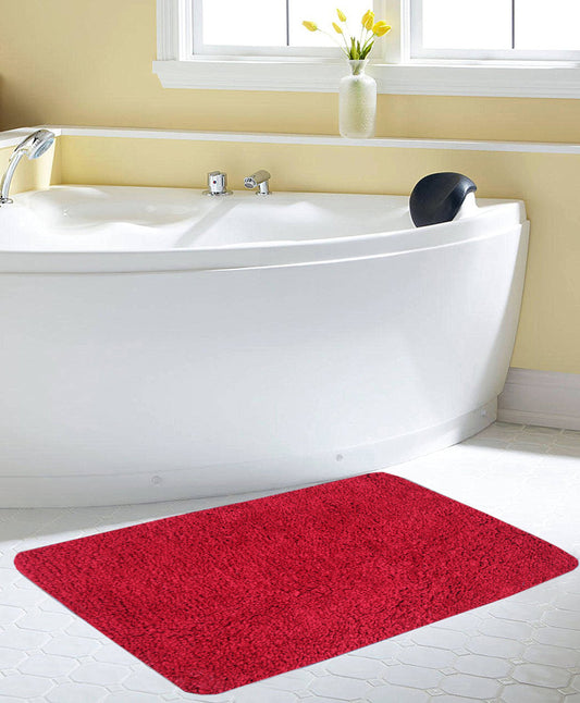 APNI FACTORY Microfiber Doormats for Home Use by Krishna Handloom(40x60, Maroon)(2 Piece) Super Absorbent/Anti-Skid Mats for Bathroom/Bedroom/Door Mat/Kitchen/Floor Mat