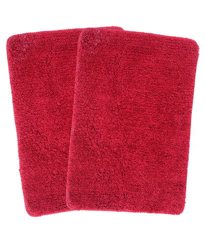 APNI FACTORY Microfiber Doormats for Home Use by Krishna Handloom(40x60, Maroon)(2 Piece) Super Absorbent/Anti-Skid Mats for Bathroom/Bedroom/Door Mat/Kitchen/Floor Mat
